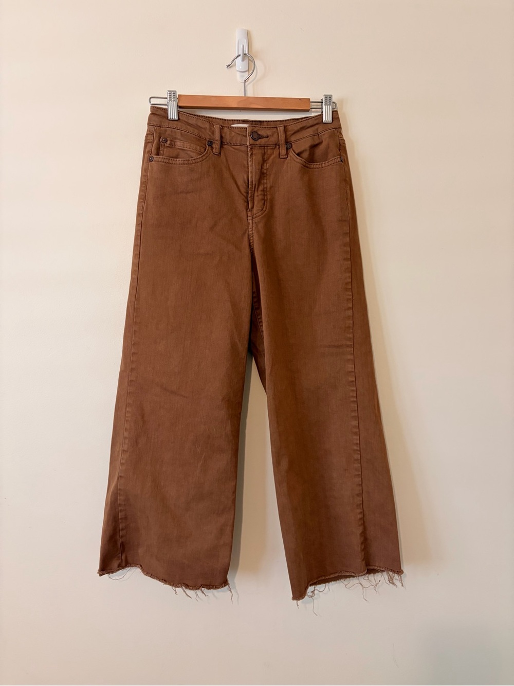 Oat New York Wide-Leg Brown Jeans